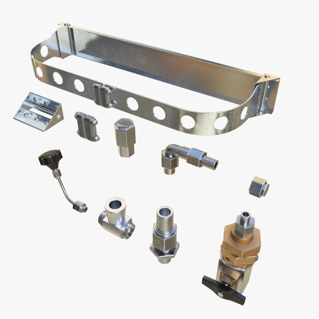 3d fasteners mounts 01 model