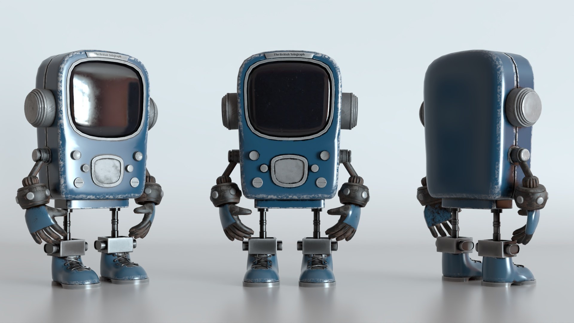 3D RETRO PHONE ROBOT - TurboSquid 2360218