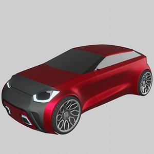 3D Concept styled e SUV 3