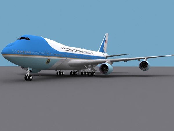 3d model b 747-200 air force