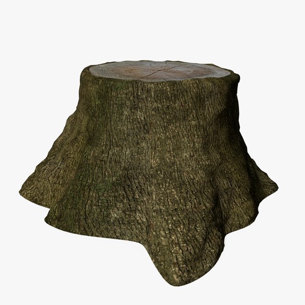 3d model dead tree stump