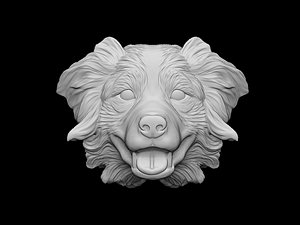 3D model Australian Shepherd bas relief