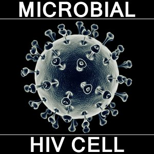 hiv aids virus cell 3d model