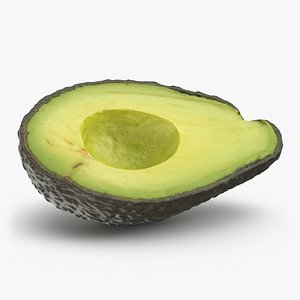 3D Half Avocado 02 - 3D Scanned model