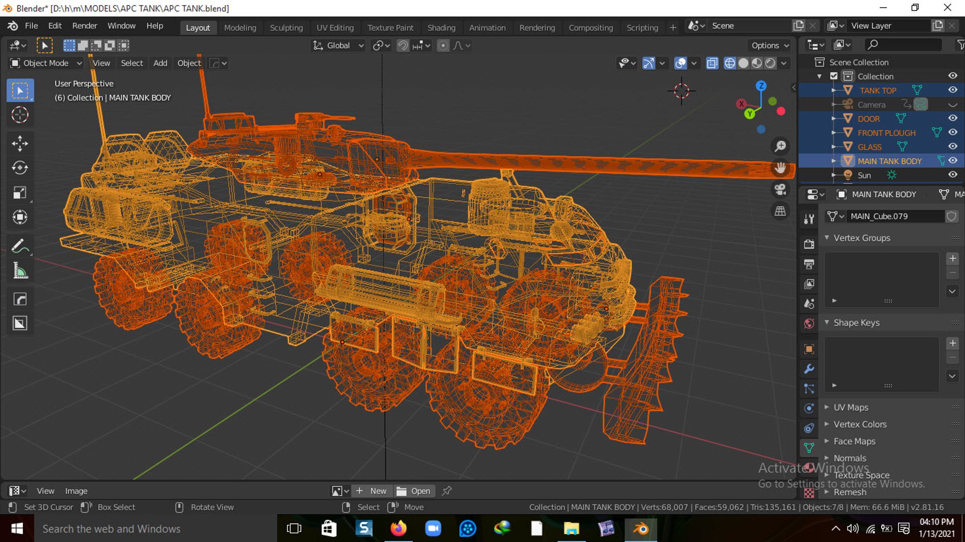 3D Model Apc Tank - TurboSquid 1681312