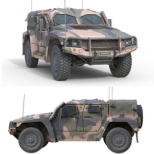 Hawkei PMV 4x4 Military Utility Vehicle 3D