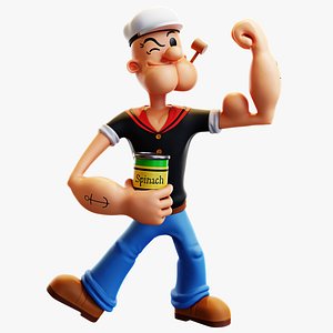 3D Popeye the Sailor - Blender Fan Art Sculpt