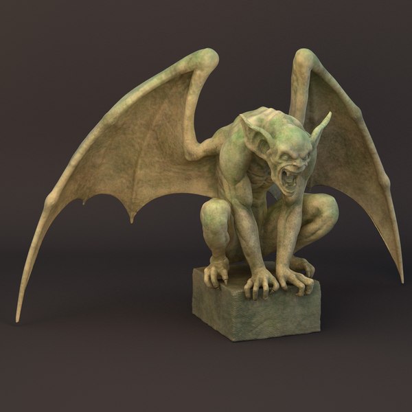 gargoyle sculpture 3d obj