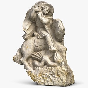 3d model george dragon slayer sculpture