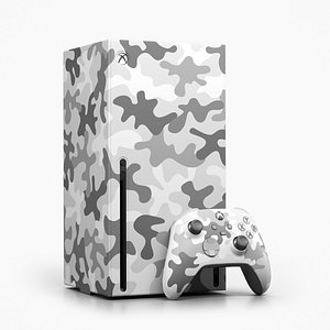 3D Xbox Series X Console Wrap and Controller Arctic Camo
