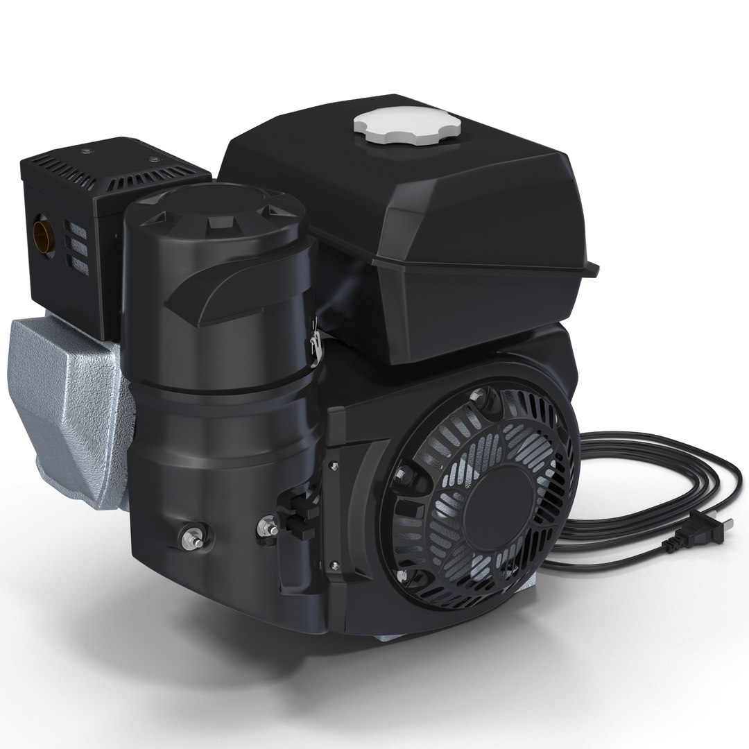 Horizontal Single Cylinder Engine 3D Model 3D model preview