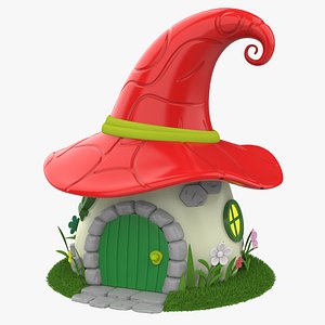 3D Cartoon Mushroom House