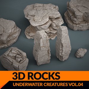 3D model Nature Environment Sea Rock Asset Pack