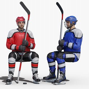 3D Hockey player pose 2