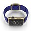 Apple Watch 38mm Gold Case with Midnight Blue Modern Buckle 2 3D Model
