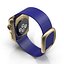Apple Watch 38mm Gold Case with Midnight Blue Modern Buckle 2 3D Model