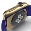 Apple Watch 38mm Gold Case with Midnight Blue Modern Buckle 2 3D Model