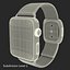 Apple Watch 38mm Gold Case with Midnight Blue Modern Buckle 2 3D Model