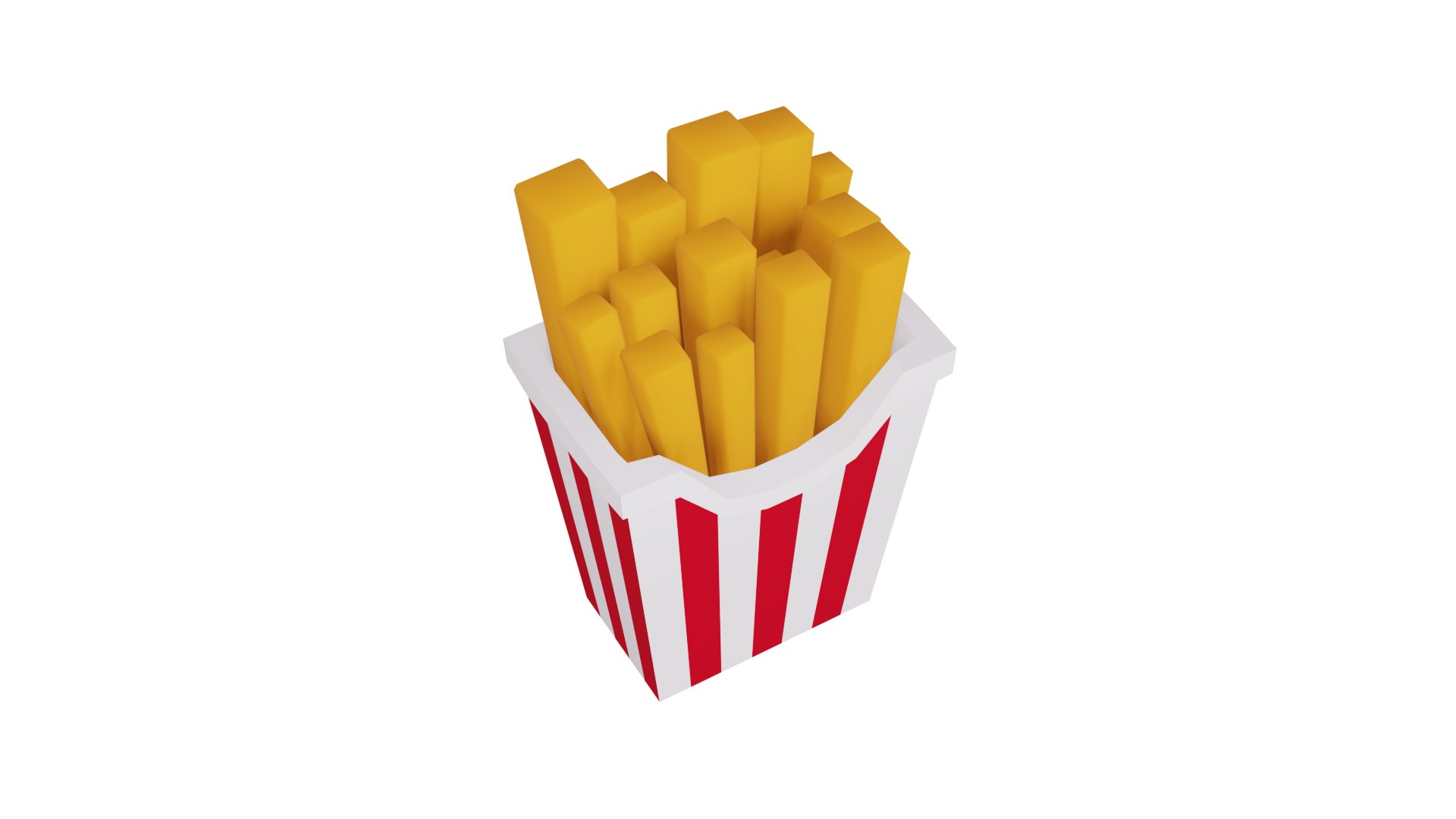 3D Low Poly Fries - TurboSquid 1893246