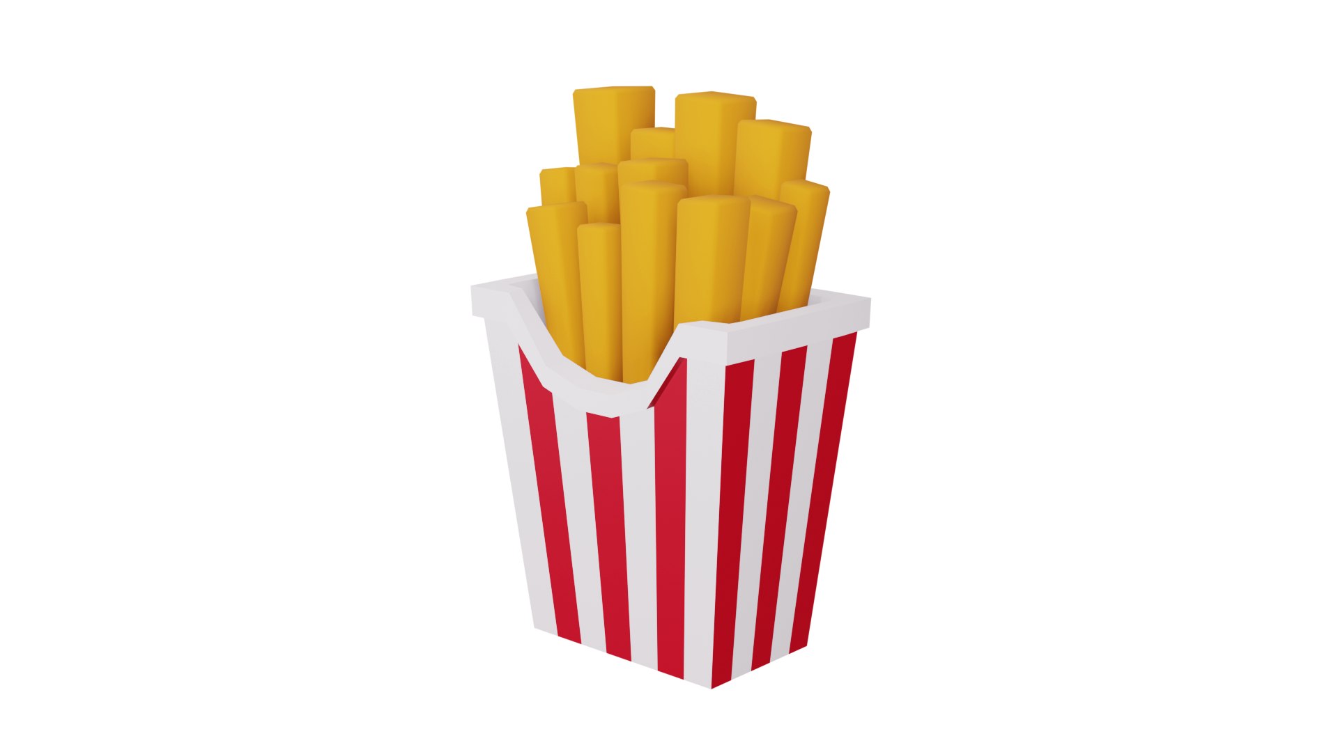 3D Low Poly Fries - TurboSquid 1893246