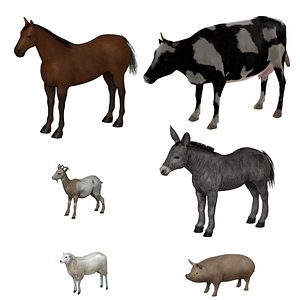 3D farm animals model