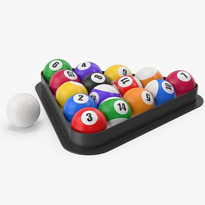 3D model Pool And Snooker Balls Rack