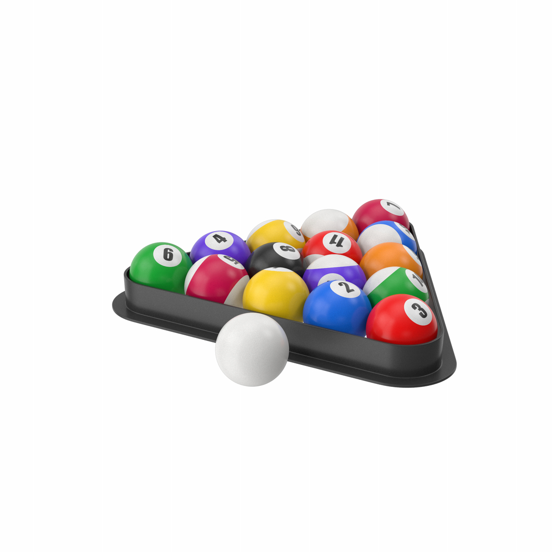 3D Model Pool And Snooker Balls Rack - TurboSquid 2195218
