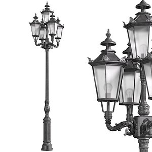 Classical Outdoor Street Lamp Lantern 3D