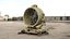 Heavy Duty Anti Aircraft Searchlight Beige Old on Beams 3D model