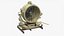 Heavy Duty Anti Aircraft Searchlight Beige Old on Beams 3D model