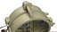 Heavy Duty Anti Aircraft Searchlight Beige Old on Beams 3D model
