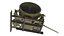 Heavy Duty Anti Aircraft Searchlight Beige Old on Beams 3D model