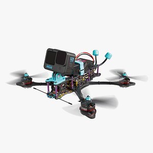FPV Drone Low-poly 3D model