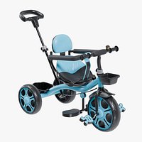 Realistic Kids Tricycle 3D Model  PBR Textured