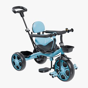 Realistic Kids Tricycle 3D Model PBR Textured