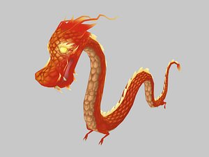 3D model chinese dragon