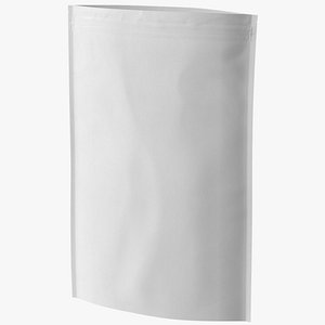 3D zipper white paper bag model