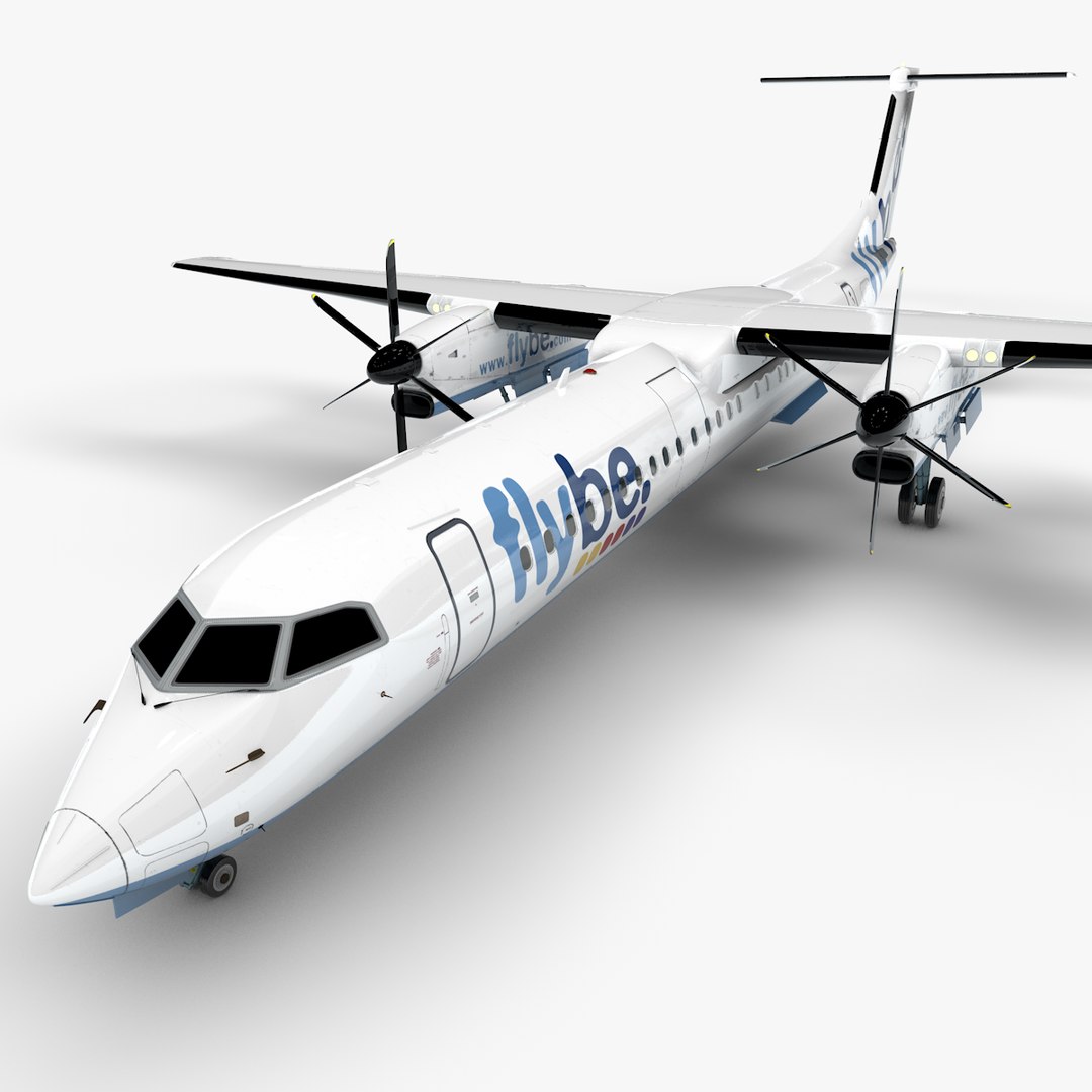 Flybe Bombardier DHC-8 Q400 Dash 8 L1502 3D Model