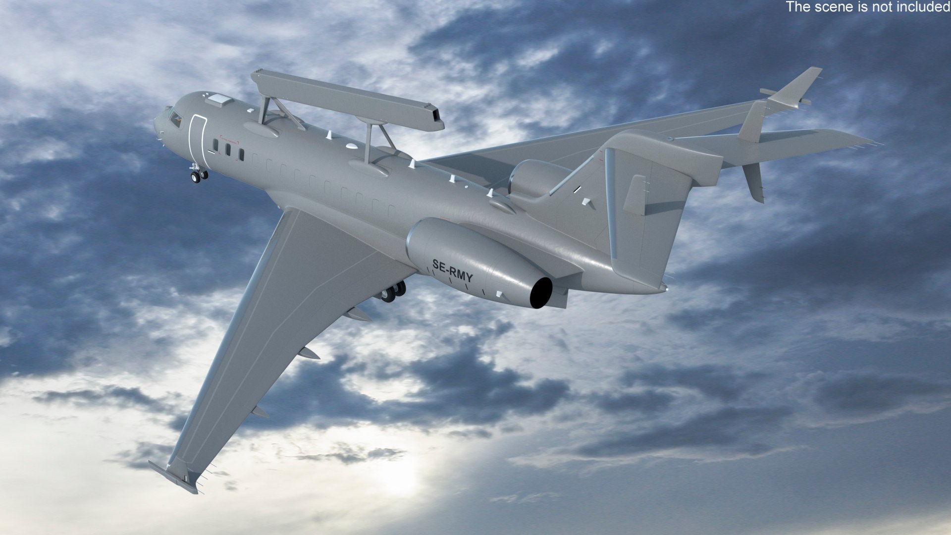 SAAB GlobalEye AEW Aircraft SE-RMY 3D Model - TurboSquid 2358459