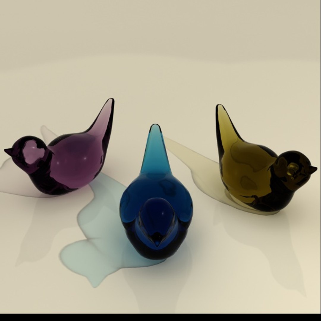Birds Glass 3d Model