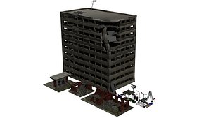 3D model Ruined building collection