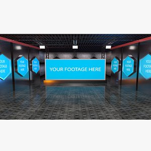 3D Virtual set Hexagon