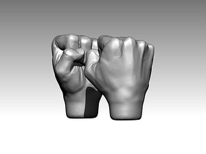 fist fingers male 3D model