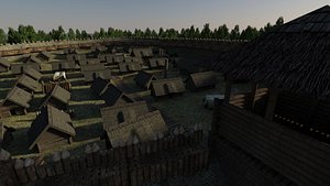 ancient house wood 3d model