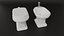 Bathroom Decor Set Elegant Sink and Toilet