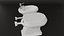 Bathroom Decor Set Elegant Sink and Toilet