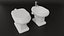 Bathroom Decor Set Elegant Sink and Toilet