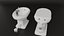 Bathroom Decor Set Elegant Sink and Toilet