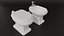 Bathroom Decor Set Elegant Sink and Toilet