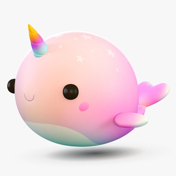 3D cute cartoon narval